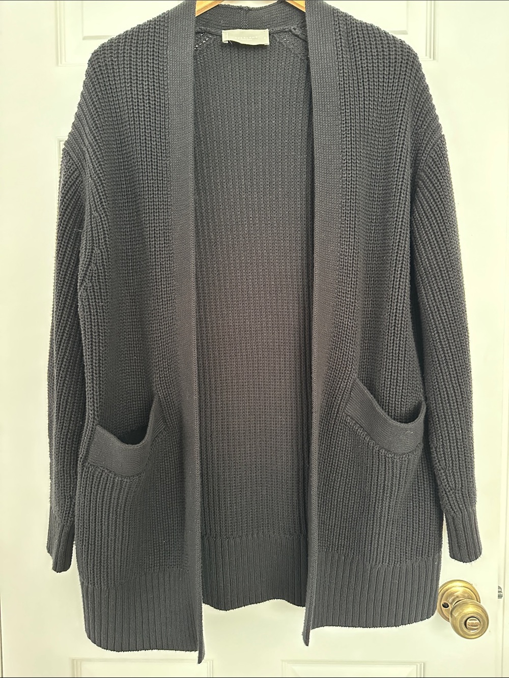 Everlane Organic Cotton Black Cardigan